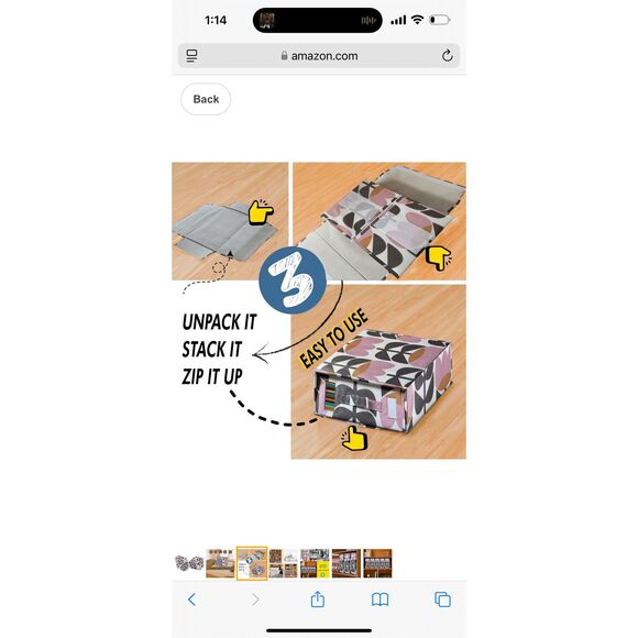 Foldable Bedding Organizer, Storage Bins for Bed Sheets, Duvet Covers and Pillow - Picture 3 of 7